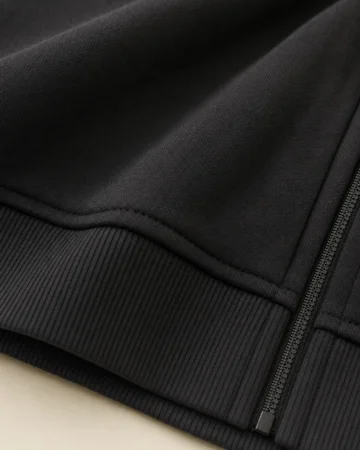 Cropped Hoodie, close-up of the fabric and stitching