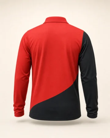 Long Sleeve Polo, back view