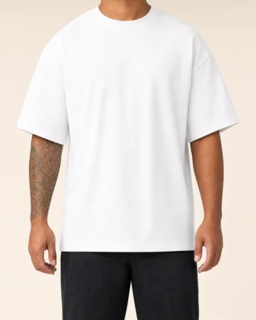 Heavyweight T-Shirt, worn by a model, close-up