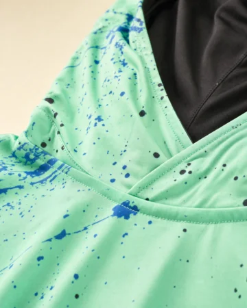 Hooded Long Sleeve Tee, close-up of the fabric and stitching