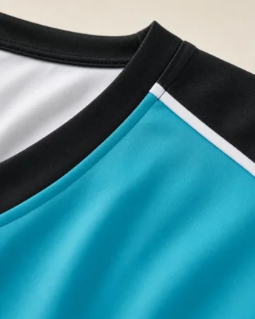 Long Sleeve V-Neck T-Shirt, close-up of the fabric and stitching