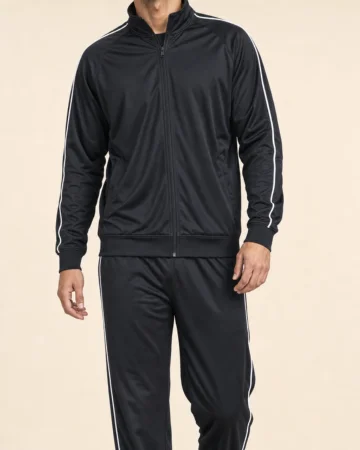 Wrestling Warmup Set, worn by a model, close-up