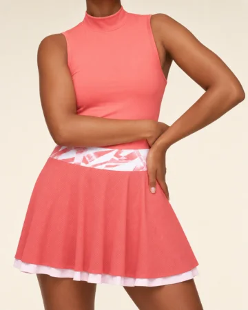 Tennis Dress, worn by a model, close-up
