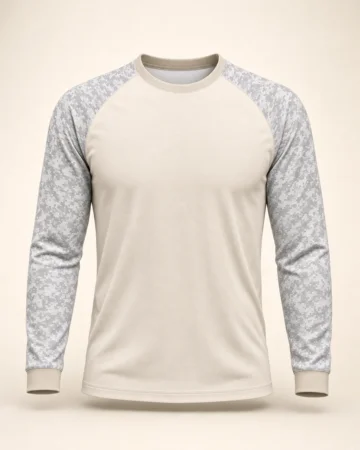 Long Sleeve Performance Tee Raglan Sleeve Sublimated, front view