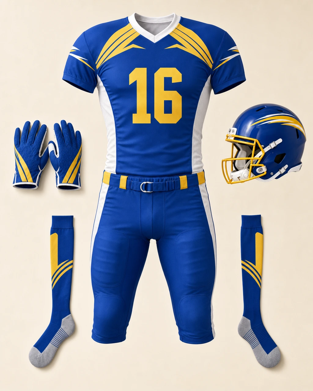American Football Game Uniform Set, front view