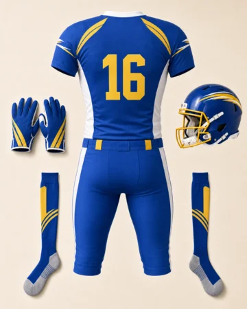 American Football Game Uniform Set, back view