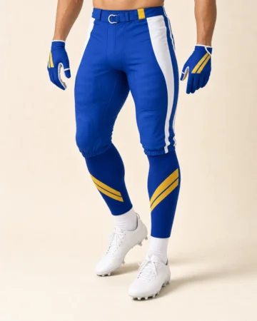 American Football Game Uniform Set, detail, worn by a model